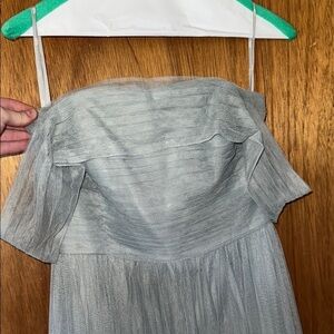 Bella bridesmaid dress size 4 chiffon material - light blue